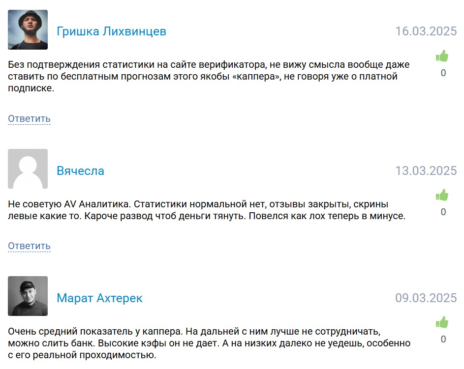 AV Прогнозы на спорт каппер