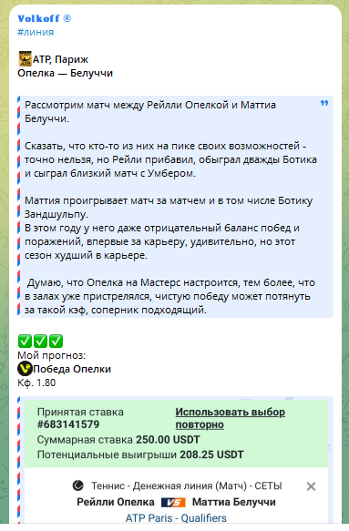 Бесплатный прогноз на теннис