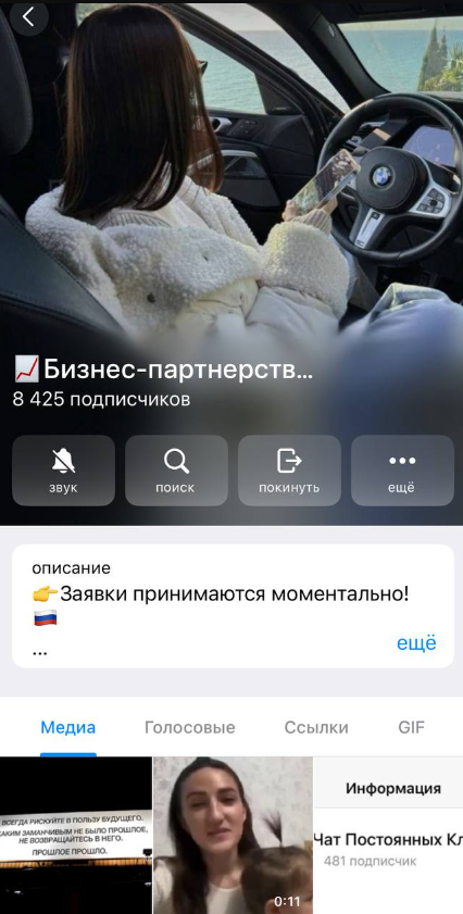 Бизнес Партнерство РФ телеграмм