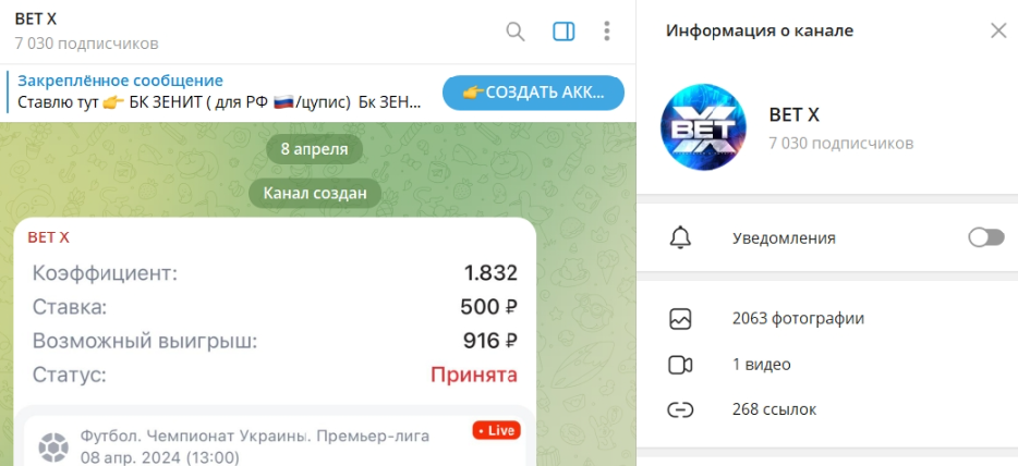 Информация о канале