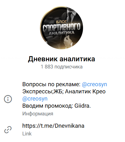 каппер Dnevnik Analitika