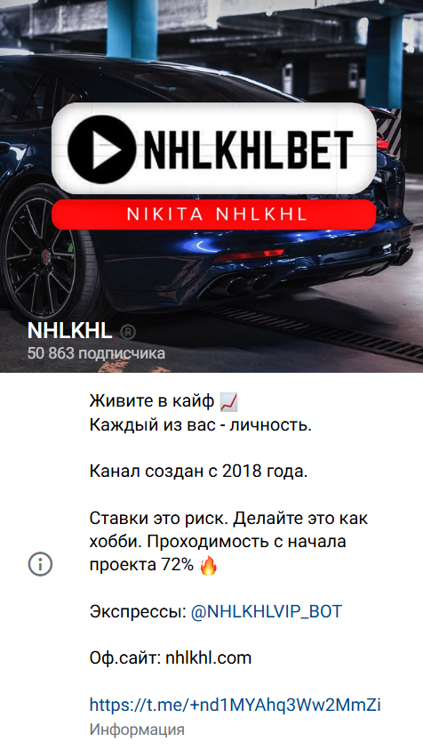 каппер Nikita NHLKHL каппер Nikita NHLKHL