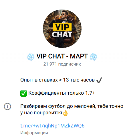 каппер Vip Chat Fevral