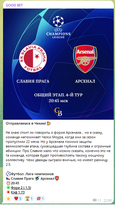 Прогноз на ЛЧ