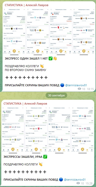 Результаты экспрессов