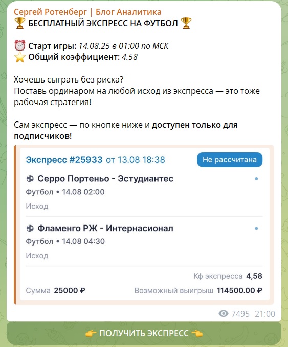 Сергей Ротенберг Блог Аналитика телеграмм канал