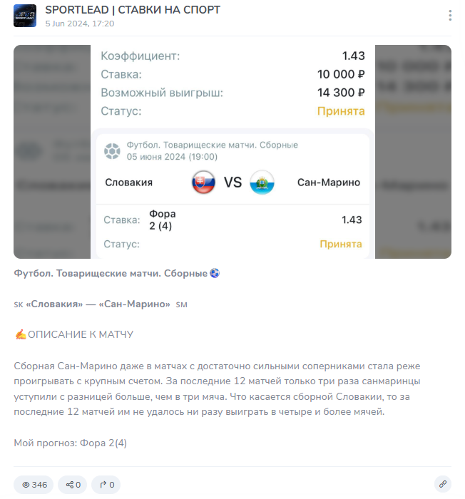SPORTLEAD support каппер