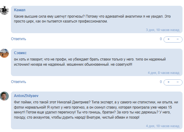 статистика Николай Дмитриев