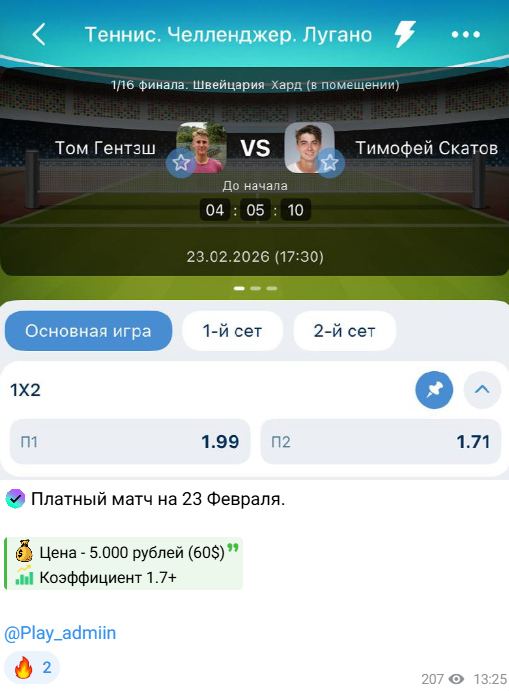 статистика Player Tennis