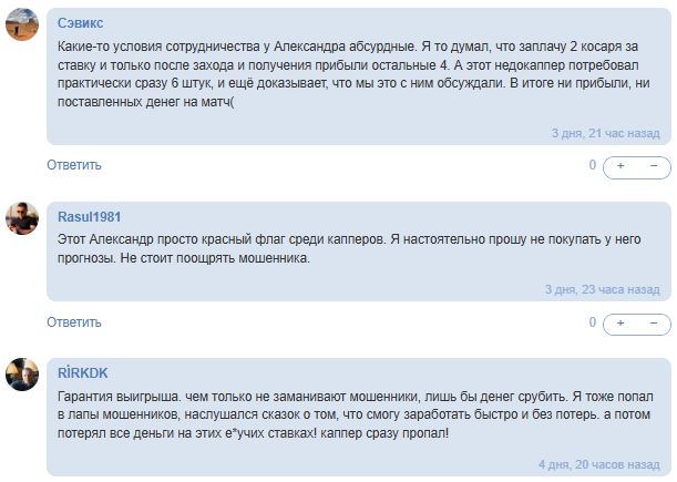 статистика Ставки на спорт – Александр Добролюбов