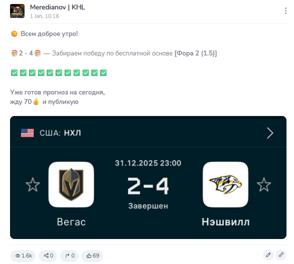 телеграм Мередианов КХЛ