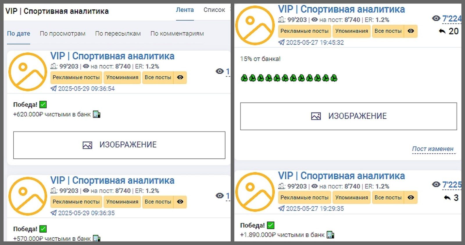 Vip Спортивная Аналитика телеграмм